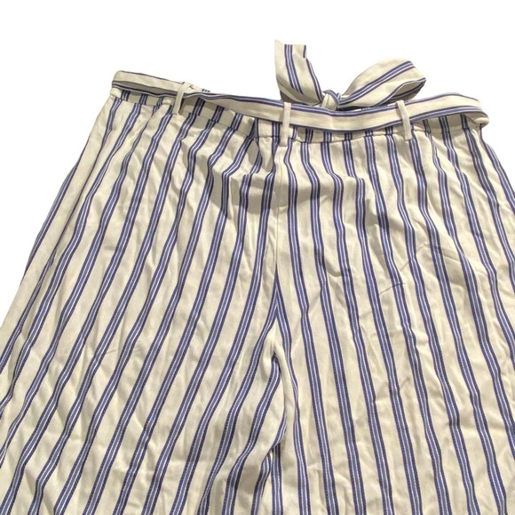 Halogen Pants - Halogen Striped cropped pants Blue and White Sz 3X
